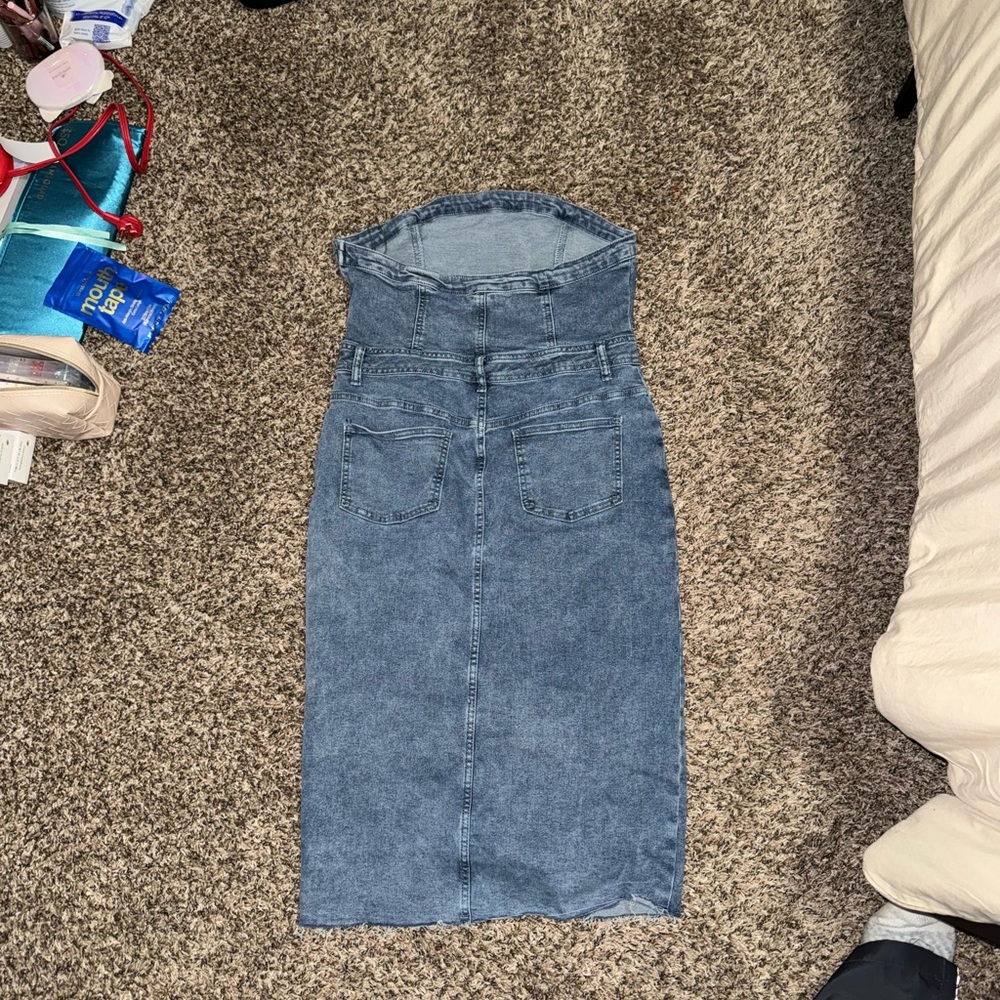 Justify Blue Midi Pencil Skirt for Work